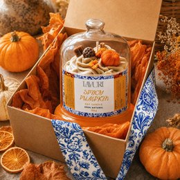 CREATIVE Vela de postre de calabaza picante, aroma a canela hecha a mano Duftkerze