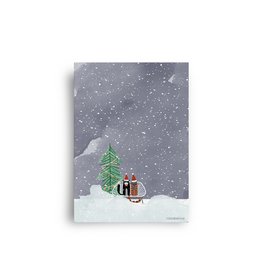 postkort - serie 'Jul'- 'Ot og Sien fejrer jul'