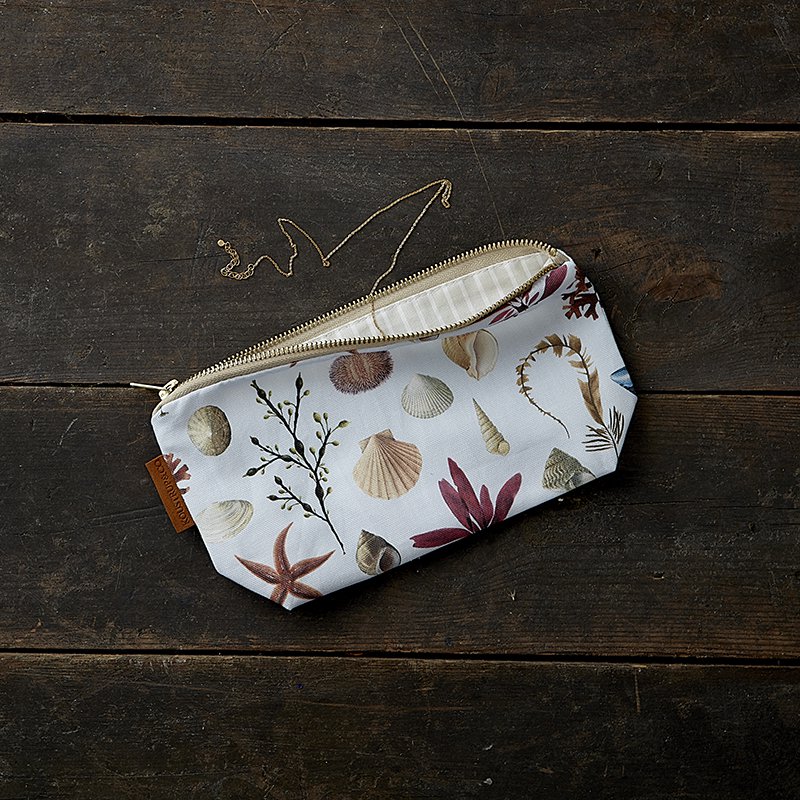 ORGANIC COSMETIC BAG - BEACH (gusset)