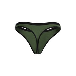 Damskie figi stringi Merino w kolorze czarnym
