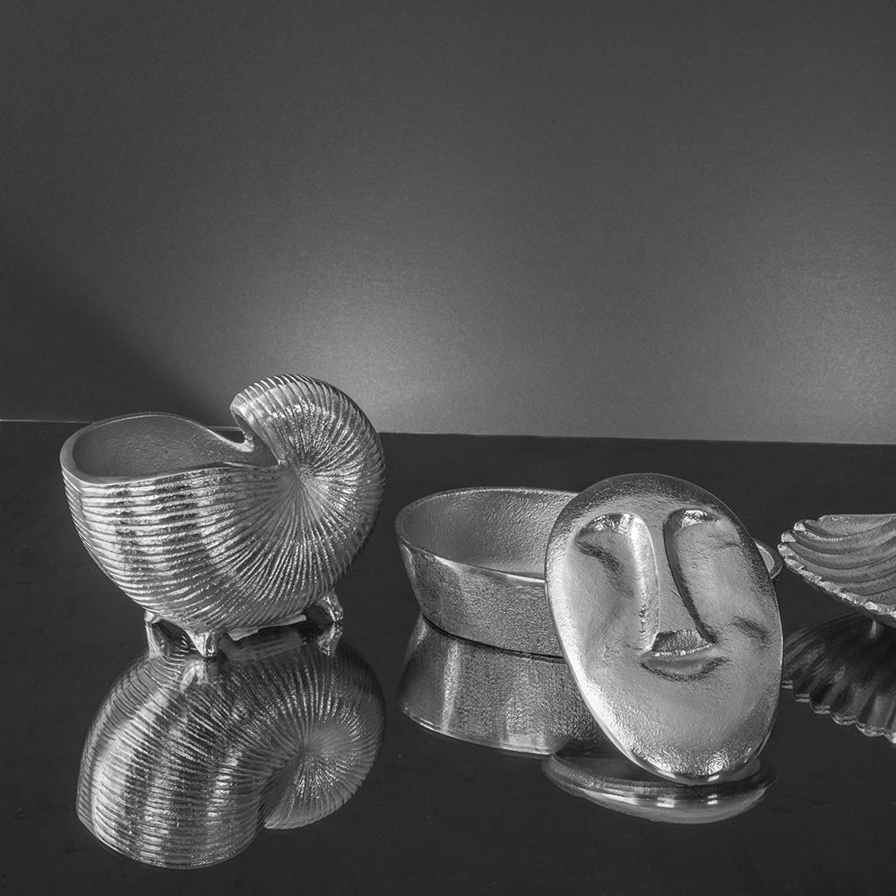Dekorativ aluminiumskasse ansigt 20x11.5x7 cm Decosiluet