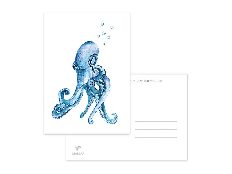 Postal Pulpo Burbujas
