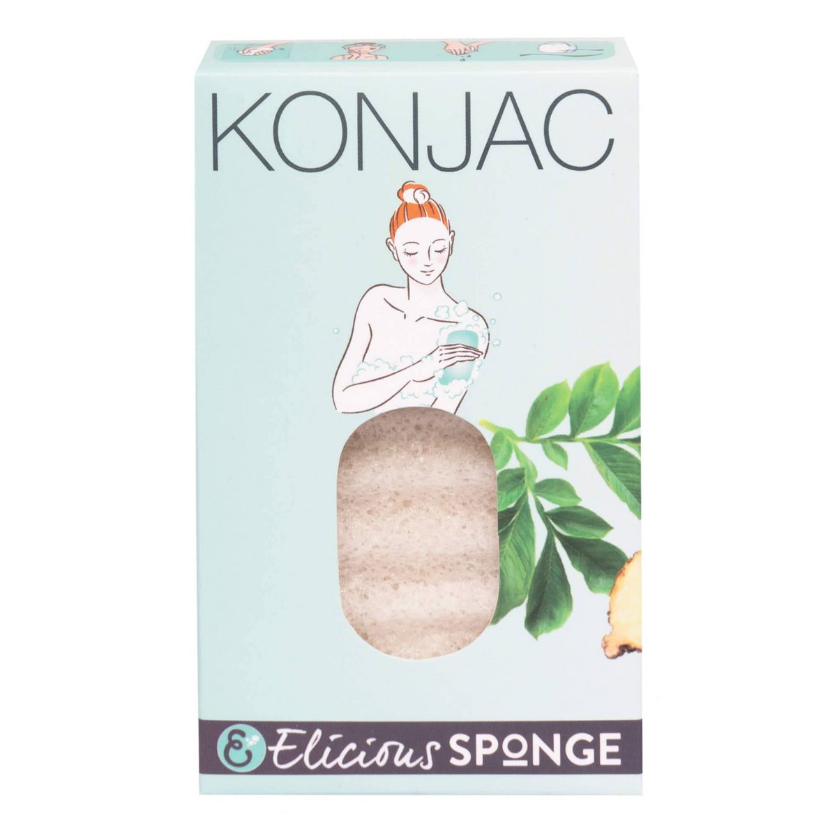 Konjac sponge for the body walnut - soft peeling