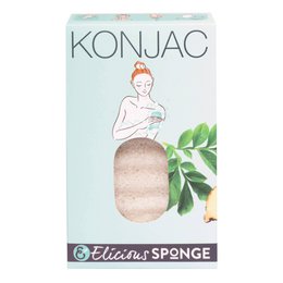 Konjac sponge for the body walnut - soft peeling