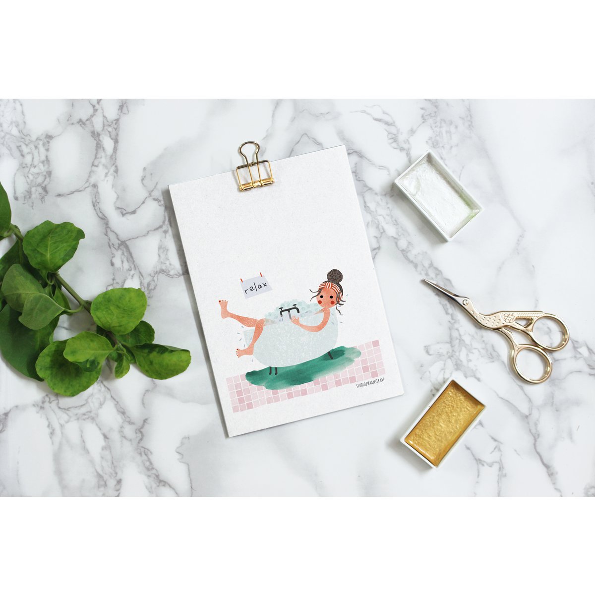 postcard - 'relax'