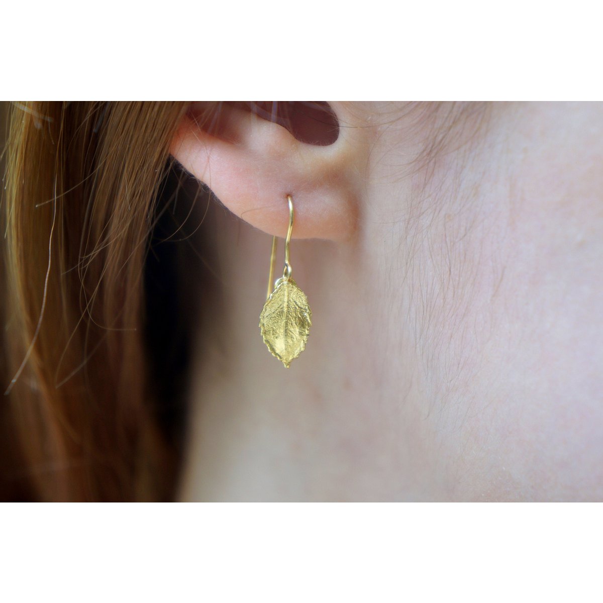 Gold Rose Earrings, Gold-Plated Sterling Silver Jewelry, Dangle Stud Earrings, Gold or Silver Earring, Gift for Her, Birthday Gift for Women