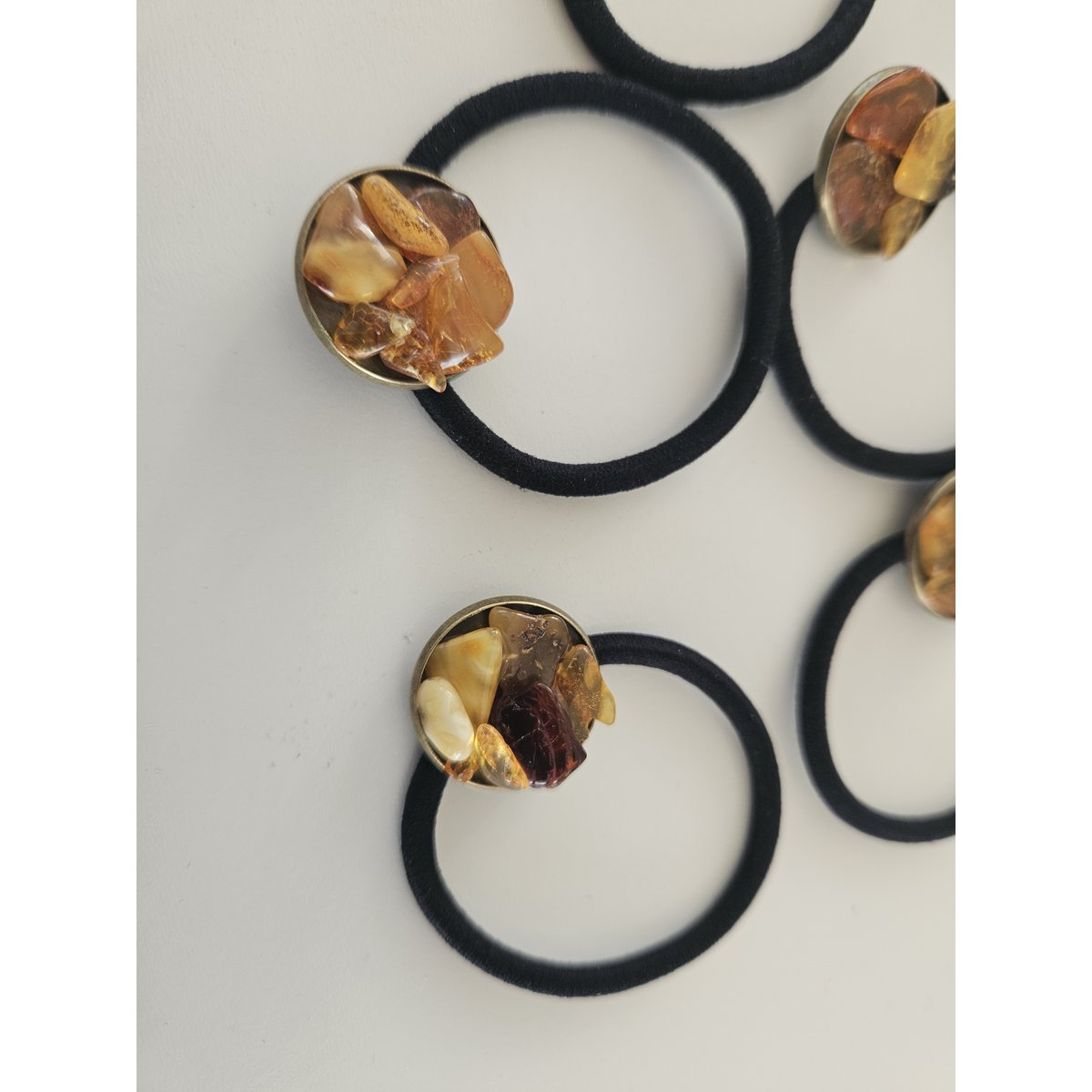 Diadema con piedras preciosas Ámbar báltico oído gomoso