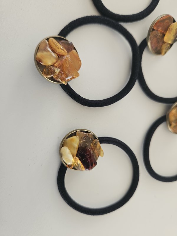 Diadema con piedras preciosas Ámbar báltico oído gomoso