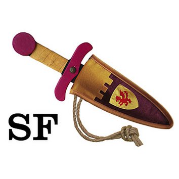DAGGER SOFTIK GARNET + DRAGON POUCH - ST708FD