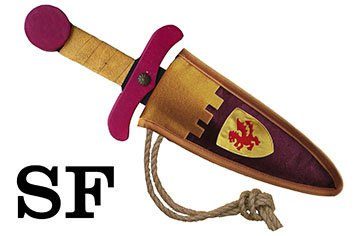 DAGGER SOFTIK GARNET + DRAGON POUCH - ST708FD