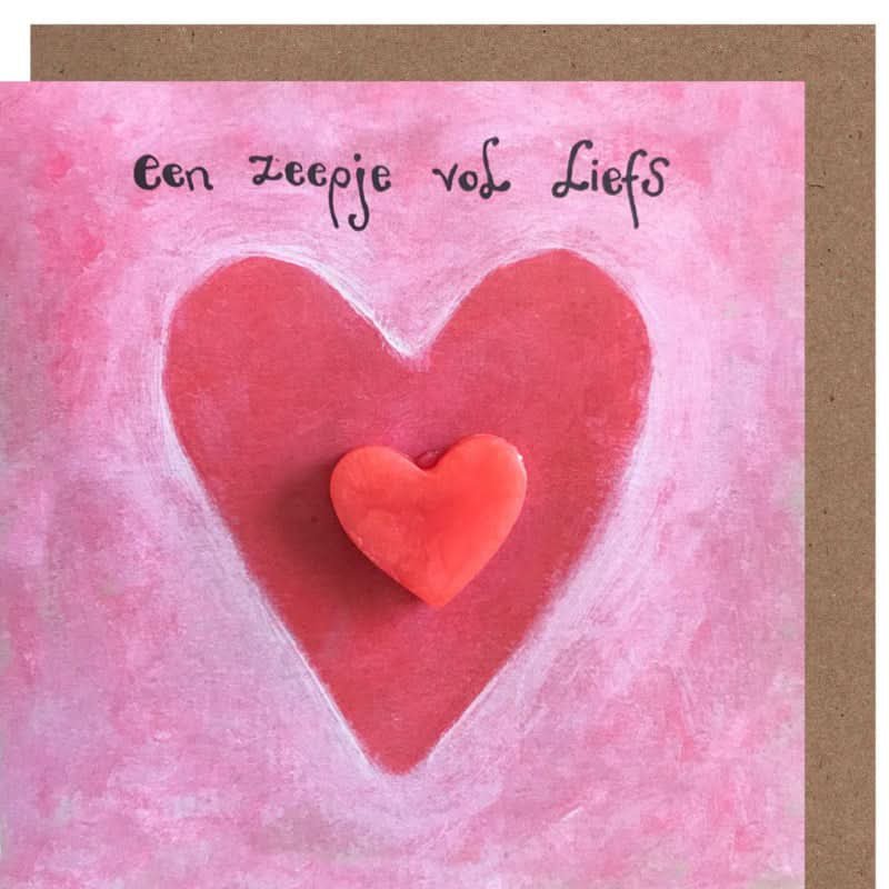 Tarjeta de jabón llena de amor