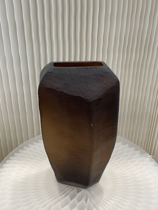 Vaso in vetro marrone (v14686-380chocolate)