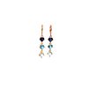 Earrings with Zirconia Hearts Blue