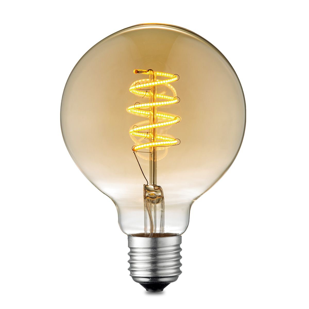 Home Sweet Home dimmable LED Globe Spiral E27 G95 4W 280lm 2700K Gold