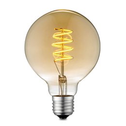 Home Sweet Home dimmable LED Globe Spiral E27 G95 4W 280lm 2700K Gold