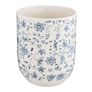 Mok 100 ml Blauw Porselein Bloemen Theemok