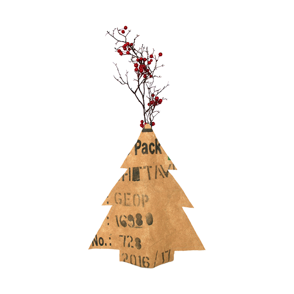 Flaske vase jul