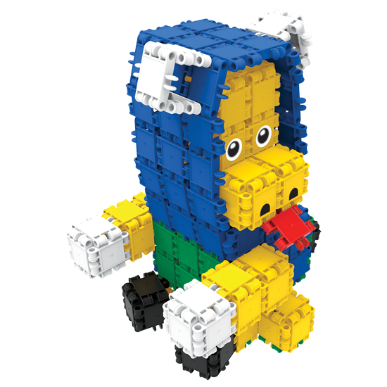 Clics building blocks– DURABLE TOYS made of RECYCLED PLASTIC (Made in Belgium)- building set 10 in 1