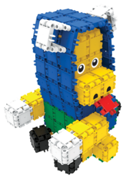 Clics building blocks– DURABLE TOYS made of RECYCLED PLASTIC (Made in Belgium)- building set 10 in 1