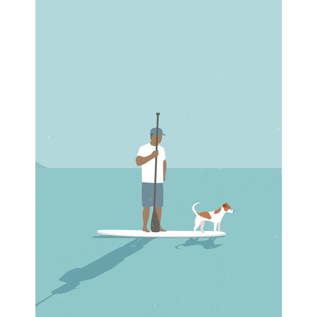Paddleboarder et chien
