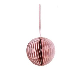 Raamdecoratie bal roze Honeycomb, kerstdecoratie