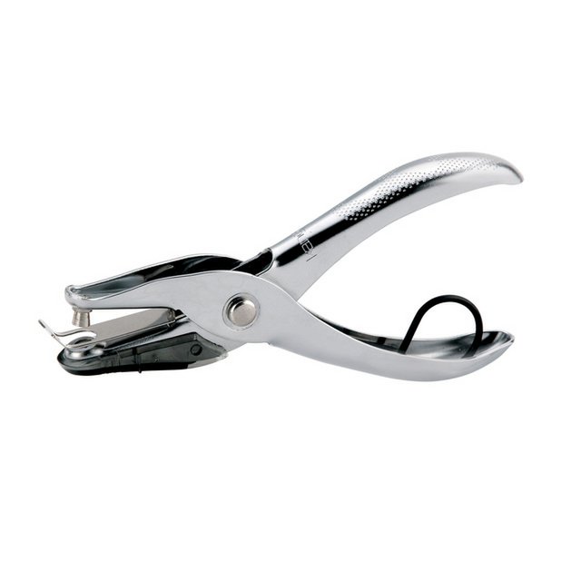 Perforateur Kangaro 1 trou chromé, max 10 feuilles