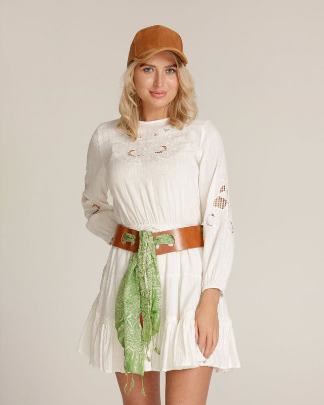 MADE TO ORDER Emi | Customizable Scarf Loops Leather Belt