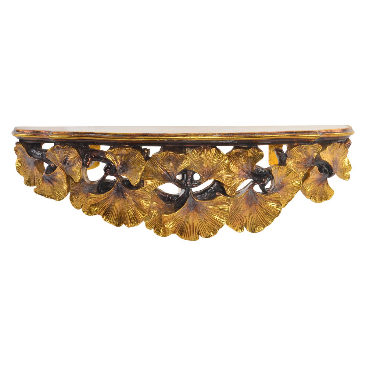 RESIN SHELF 46X11,5X14 SHEETS AGED GOLDEN MB195721