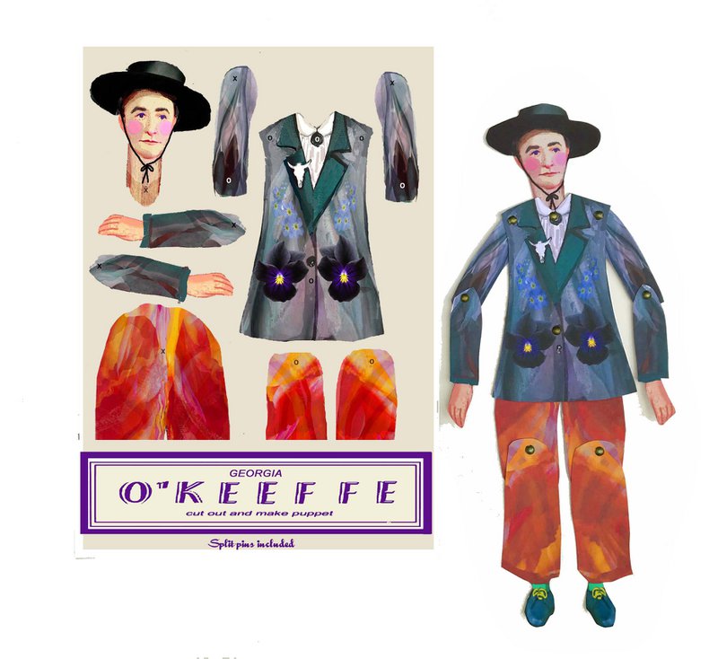 O'keeffe klippede og lavede dukke