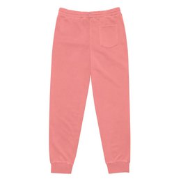 Self Love Unisex barwione pigmentowo spodnie dresowe z haftem w kolorze starego złota - spodnie dresowe unisex