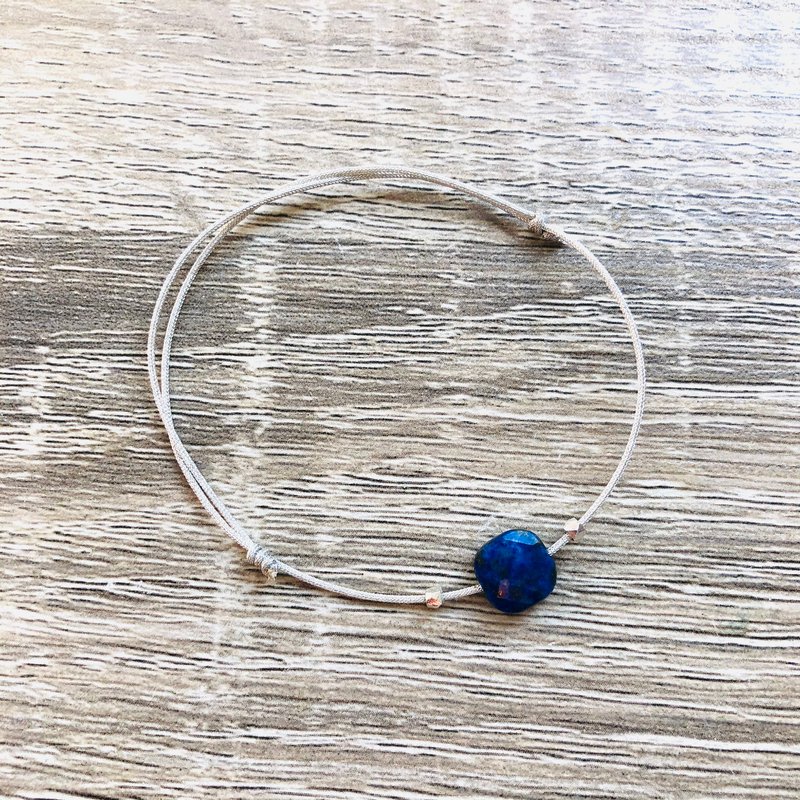 Justerbart armbånd Carrie Lapis Lazuli sølv