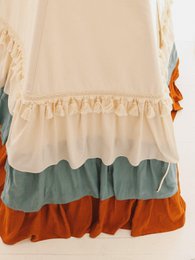 Tipi "Circus" met ruches en bruin-beige mat