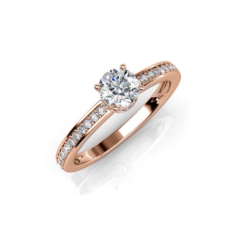 Bague Elise – Oder Rosé et Cristal