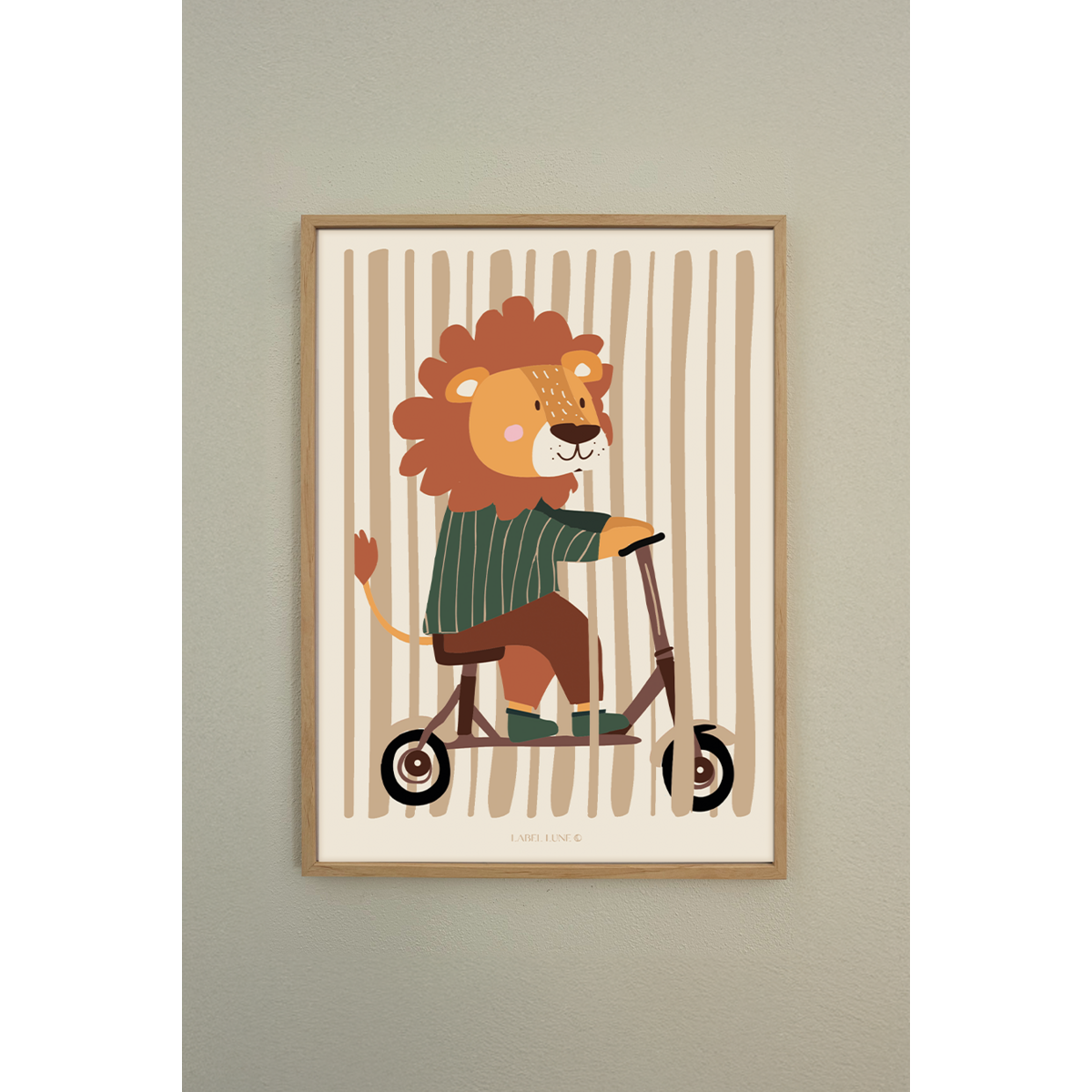 Affiche chambre d'enfant - Lion Luca