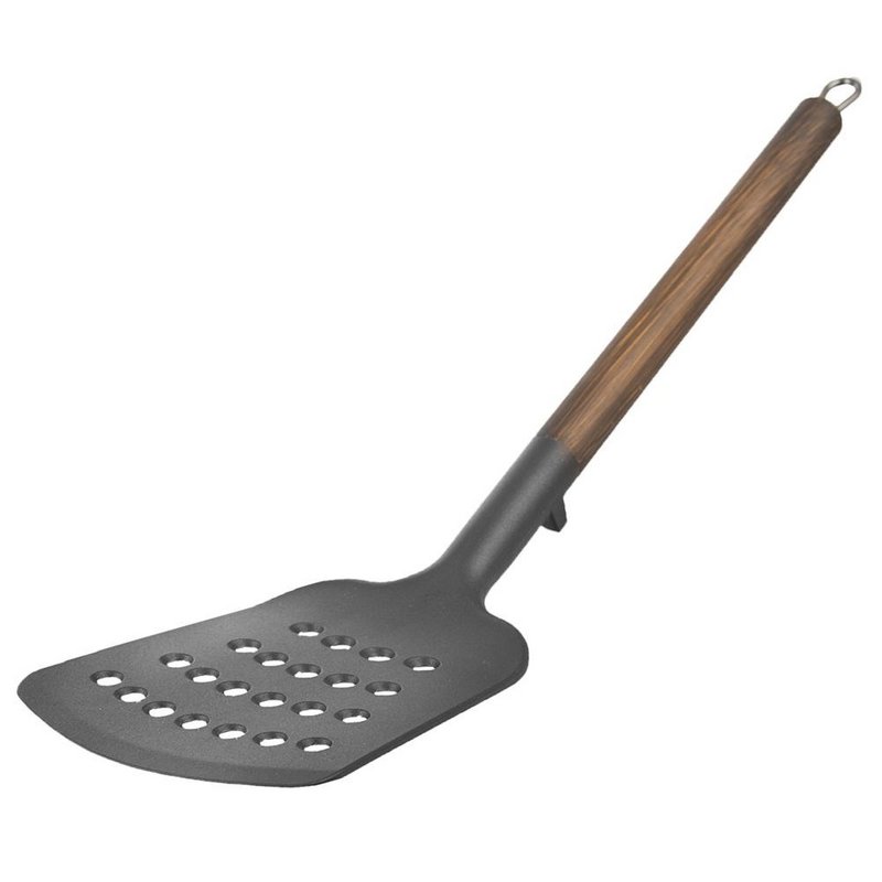 Kitchen Spatula Thermoplastic Slotted WOODEN 34.5 cm