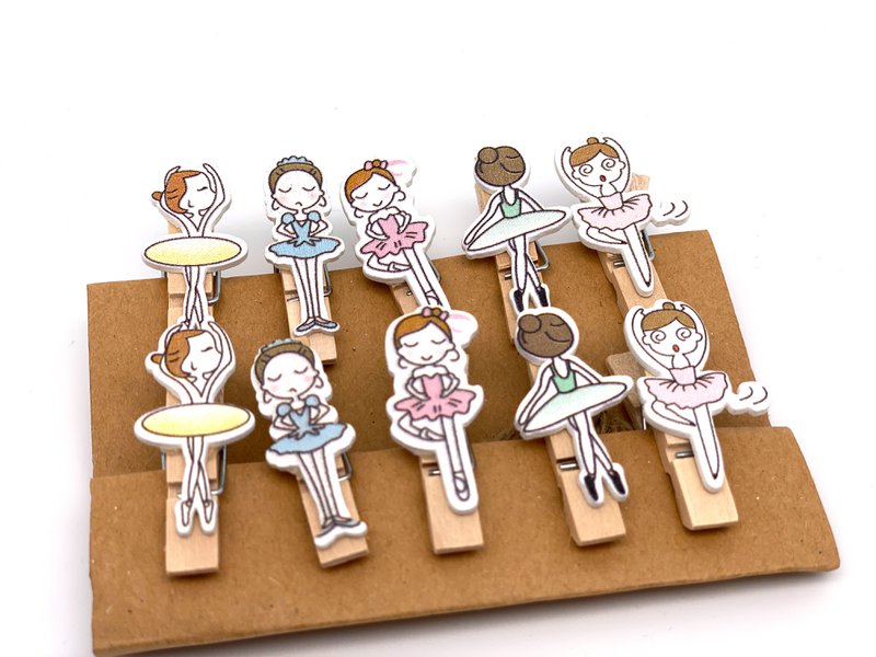 Ballet Wooden Clips