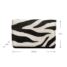 Portafoglio Donna Pelle Nera RFID In 10 Stampe