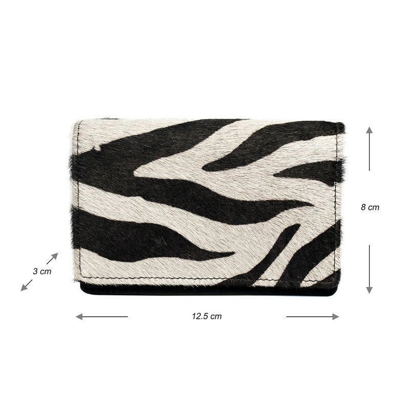 Ladies Wallet Black Leather RFID In 10 Prints