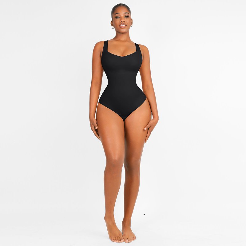 Sømløs Bodysuit Shapewear - Sort