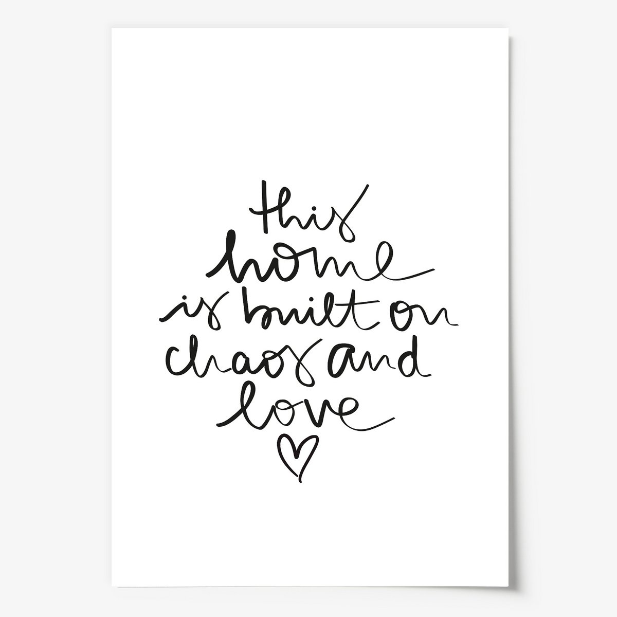 Poster: This home is built on chaos and love