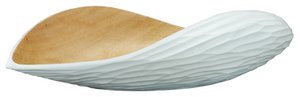 Holzschale - Obstschale - Salatschale - Modell Palm Seed - weiß - verschiedene Größen