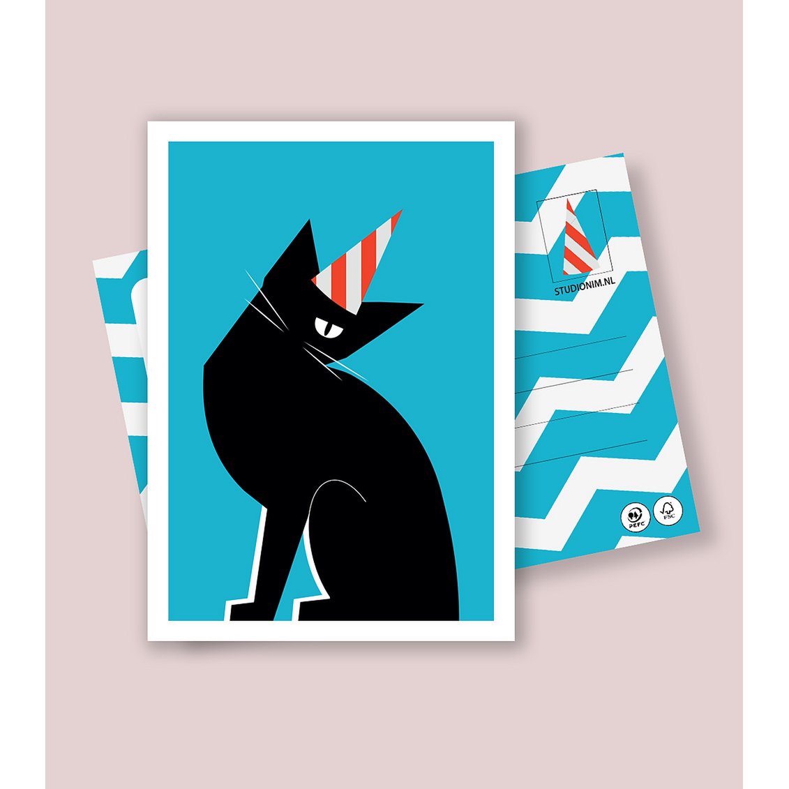 CAT PARTY | FSC® postcards | Dutch Design