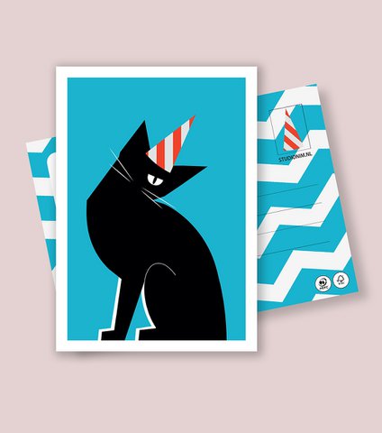 CAT PARTY | FSC® postcards | Dutch Design