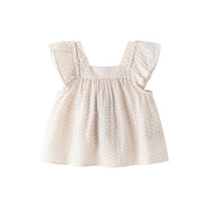 Girl's shirt 3-9A beige with pink drawing and bow JGV96735