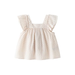 Girl's shirt 3-9A beige with pink drawing and bow JGV96735
