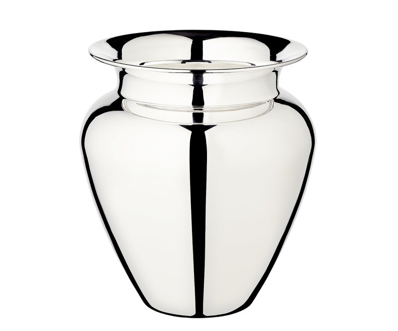 EDZARD Vase Antonia, kraftig sølvbelagt, højde 26 cm, diameter 23 cm, åbningsdiameter 15 cm