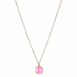 Birthstone halskæde oktober rosenkvarts