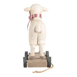 Dekoration Bild Schaf 17x9x20 cm Beige Kunststoff