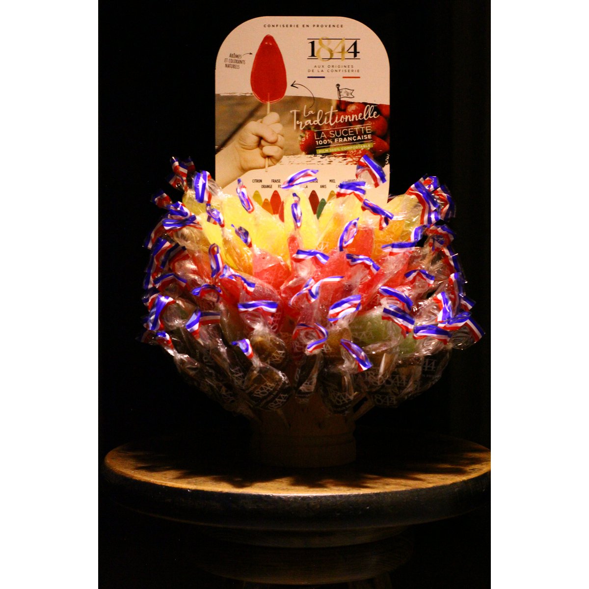 100 lecca lecca alla frutta per Lampone - Fragola - Mela - Limone - Caramello Display - 1300g
