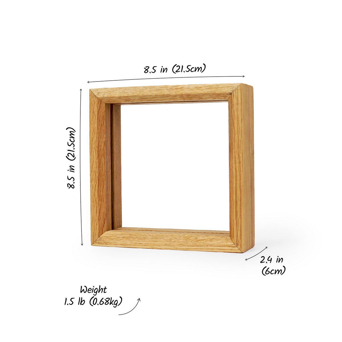 Håndlavet egramme til vinylvisning, vægmontering eller hyldebrug, minimalistisk musikrumindretning